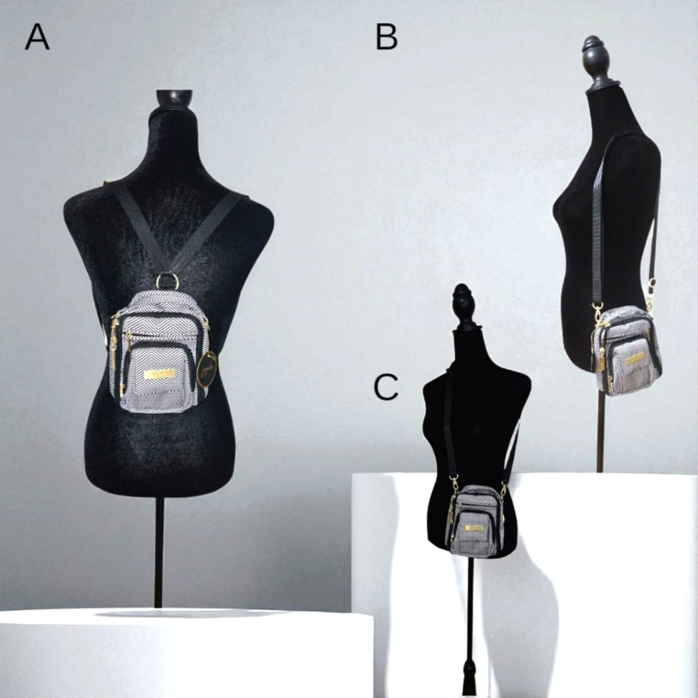 JUJUBE MINI BRB Stylish Black and White Multifunctional Bag